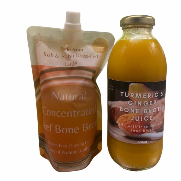 1 pouch and one turmeric bottle, Natural Bone Broth premium quality